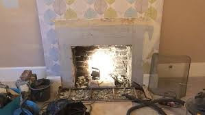 The mantle is inlaid with colored tile, but the original hearth was plain concrete. Fireplace Remove Rebuild 20 Steps With Pictures Instructables
