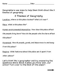 Geographers use the theme of _to divide the world into manageable units for study. 29 Five Themes Of Geography Worksheet Answers Worksheet Resource Plans