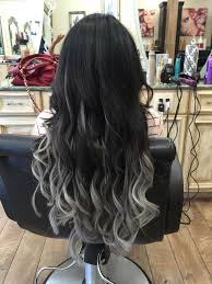 Black And Grey Ombre Hair Extensions I Want To Try This Hair Styles Ombre Hair Granny Hair