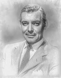 My Charcoal Drawing of The Actor Nicknamed The King Of Hollywood Clark  Gable.