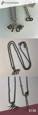 Dior Logo Silver Spellout Necklace Chain 17 5 Chains Necklace Dior Jewelry Necklace Necklace
