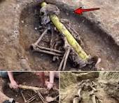 Ancient skeleton with modern object found
