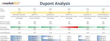 dupont analysis in excel with marketxls template download