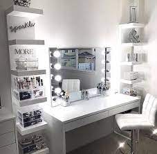 Dressing Table Makeup Home Decoration Small Room Mirror Stool Bedroom Cloakroom Bathroom Diy Home Desig Makeup Rooms Salon Interior Design Vanity Room