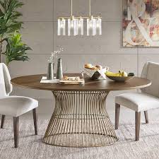 Find oval kitchen tables in an array of styles and materials, perfect for formal and casual dining. Amazon Com Ink Ivy Mercer Dining Oval Solid Wood Tabletop Metal Wire Frame Base Mid Century Modern Style Dinner Tables 70 Wide Bronze Tables