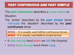 Resultado de imagen de past simple with past continuous