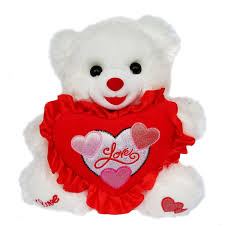 12 White Valentine Music Bear With Red Love Heart Say I Love You 1 Piece Teddy Bear Pictures Teddy Bear Collection Bear Valentines