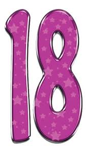 Eighteen or 18 may refer to: Nummer 18 Pappfigur Partyfest De