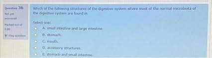 Solved Question 36 Which Of The Following Structures Of The Chegg Com
