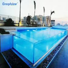 Shaped and sold in corners. China 5 8m One Time Casting Acrylic Pmma Above Ground Used Swimming Pool Spa China Acrylic Swimming Pool Wall Panel Transparent Acrylic Glass Swim Pool Wall Panel