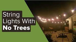 It will make the evening special and cozy. Backyard Lighting Hang String Lights In Backyard Without Trees Backyardscape Youtube