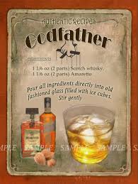 The origin of the godfather cocktail is about as murky as a mob boss's tax records. The Godfather Cocktail Breweriana Cocktail Collection Alcohol Drink Recipes Drinks Alcohol Recipes Boozy Drinks
