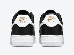 Nike is set to release several of their classic models in a black/metallic gold scheme with removable velcro swoosh logos. Nike Air Force 1 Low Black Gold White Cz0270 001 Release Date Sbd
