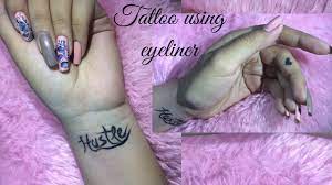 After ages i'm doing some diy. How To Make Temporary Tattoo With Eyeliner I Temporary Tattoo I Tattoo Diy Youtube
