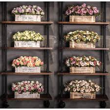 By eugenia liew on 13 february 2020. Artificial Flowers In Wooden Crate Fake Plastic Flower Shopee Singapore