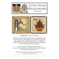 Months of the year cross stitch patterns. May And June Sampler Months Of The Year Cross Stitch Pattern With Thread Little House Needleworks Fat Quarter Shop