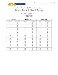 Esta página tiene como fin ayudar a docentes, maestros en formación o padres de familia a obtener. Clave De Respuestas 5 Docx