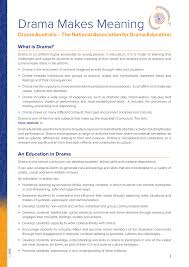 There are various types of drama, but only the four main types of drama will be examined below. Pdf Drama Makes Meaning Drama Australia The National Association For Drama Education What Is Drama