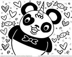 Pandacorn Doodle Printable Cute Kawaii Coloring Page For Kids And Adults Unicorn Coloring Pages Cute Coloring Pages Coloring Pages For Kids