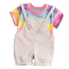 Buy SSUPLYMY Toddler Baby Boy Kids Clothes Set, Striped T-Shirt Tops  +Suspender Straps Shorts Pants Cute Rainbow Outfits Set with Pocket Newborn  Infant Clothing Gentleman Suit Online at desertcartINDIA