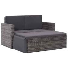 Aber die möbel sind nicht nur extrem gemütlich, sondern ein sofa oder ein sessel aus pflegeleichtem rattan sieht auch noch besonders edel aus. Vidaxl Poly Rattan Garten Lounge Set Mit Auflagen 2 Teilig Grau 44422 Gunstig Kaufen Ebay