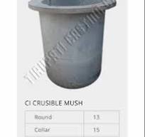 cast iron crucible for zinc melting, round