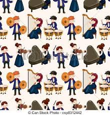 Vector Orchestra Music Player Seamless Pattern Stock Illustration Royalty Free Illustrations Stock Clip Ar Yearbook Themes Royalty Free Pictures Art Icon