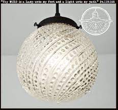 A light fixture (us english), light fitting (uk english), or luminaire is an electrical device that contains an electric lamp that provides illumination. Hobnail Swirl Clear Glass Pendant Light Fixture The Lamp Goods