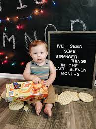 Stranger Things Eleven Months Milestone Letterboard Baby Milestones Pictures Baby Girl Newborn Photos Monthly Baby Photos
