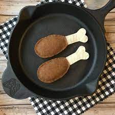 Felt Fried Chicken Toy For Pretend Play Kitchen Felt Food Play Food Chicken Toys