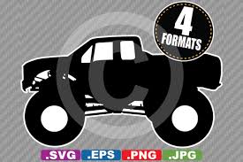 Download Classic Monster Truck Silhouette Graphic By Idrawsilhouettes Creative Fabrica PSD Mockup Templates