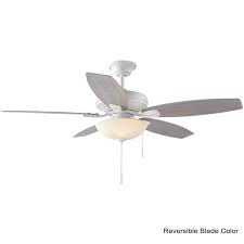 Matte White Ceiling Fan With Light Kit