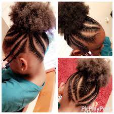 If your girl's hair is naturally curly, then this can be a good braided hairstyle to have. Kids Braids Kids Hairstyles Girls Natural Hairstyles Baby Hairstyles