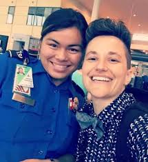 And then there was the time that I had the most socially conscious TSA pat  down ever. After exiting the body scanner I told TSA staff, "The scanner is  going to flag