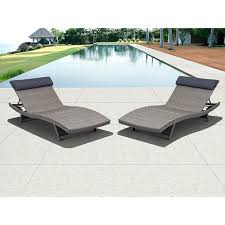 Atlantic Florida 2 Piece Poolside Loungers With Cushions High Quality Wicker Ideal For Outdoors And Poolsides Walmart Com Patio Chaise Lounge Outdoor Chaise Lounge Patio Chaise