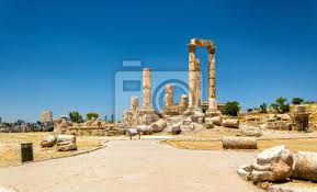 Templo De Hercules Na Cidadela De Amman Jabal Al Qala Cartazes Para A Parede Posters Turistico Turismo Ama Arqueologico Myloview Com Br