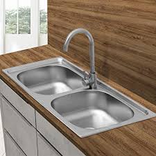 Habituellement expédié sous 2 à 3 jours. Ecd Germany Evier Cuisine En Inox 2 Bacs Lavabo Egouttoir Bassin Encastrable 82 X 48 Cm Acier Inoxydable Vasque Double Siphon Raccordement Lave Vaisselle Trop Plein Ruban D Etancheite Amazon Fr Cuisine Maison