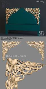 A1316 Bed Luxury Cnc Model Com 3d Model For Cnc Router 3d Furniture Ornate Furniture Home Entrance Decor Cnc Art