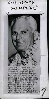 1956 Press Photo Lawrence T. (Buck) Shaw coach airforce