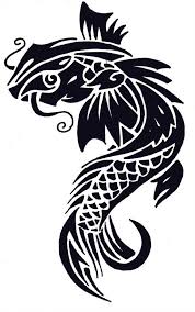 Black And White Stencil Koi Fish Design Koi Fish Design By Paigeb123 Koi Fish Tattoo Tribal Tattoos Koi Fish Designs