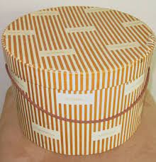 Vintage 50s I Magnin I Magnin Hat Box Brown Striped Hat Box I Etsy Etsy Vintage Clothes Hat Box Etsy Vintage