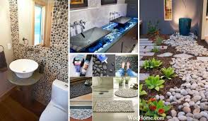 Small gutter system with rocks. 36 Amazing Ideas Adding River Rocks To Your Home Design Amazing Diy Interior Home Design