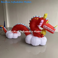 6M Giant Inflatable Cartoon Chinese Traditional Dragon Flying Above Cloud  Air Blow Lucky Animal Mascot Event Advertising Decor
