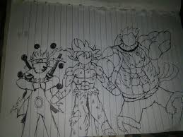 Cool luffy and naruto and goku. My Drawing Of Goku Naruto And Luffy Stickmen Style Fandom