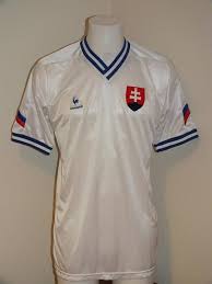 Football shirts, soccer jerseys and football kits. Slovakia Borta Fotbollstroja 1994