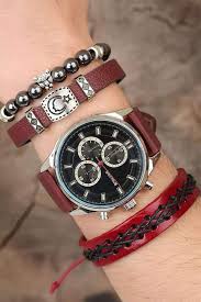 zacharias leather cord watch bracelet set leather bracelet watch bracelet set