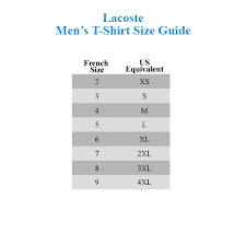 Lacoste Classic Size Chart Bedowntowndaytona Com