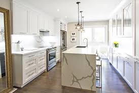 White counter used both for cooking and cleaning and at the same time a kitchen island. White Kitchen Design Modern Novocom Top