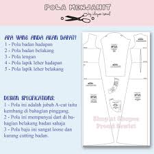 Jahitan jubah riau (lelaki) 5. Pola Jubah Pola Dress A Cut Pola Dress Sahaja Shopee Malaysia