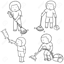 Red, blue, yellow, green, wine red package content: Vector Set Of Man Cleaning Royalty Free Cliparts Vectors And Stock Illustration Image 61186256
